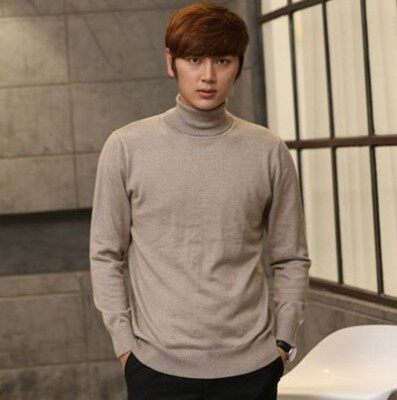 跨境新款韩版秋冬男士V领大码毛衫针织宽松纯色男毛衣打底衫