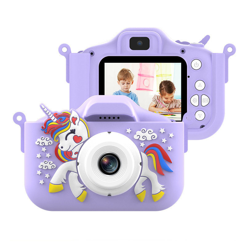Cross-Border High-Definition Kidsren's Cartoon Digital Camera Front and Rear Dual Cameras Without Card Mini X5S Camera Kidsren's Gift Ccd