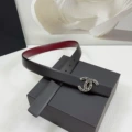 3.0cm wide wine red with black and black silver buckle