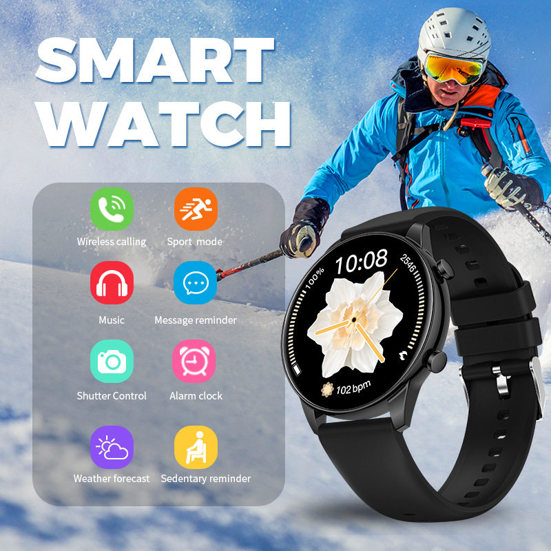 New Cross-Border Smart Watch Heart Rate Bluetooth Call Mobile Phone Assistant Music Photo Control Multi-Function Sports Bracelet