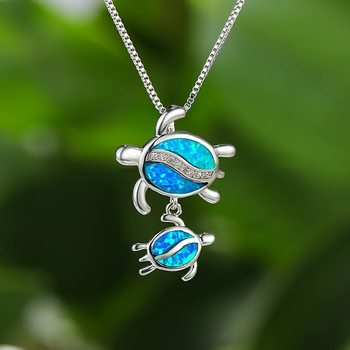 Cross-border new fashion Europe and the United States Amazon super cute little turtle mother and child oil necklace jewelry wholesale
