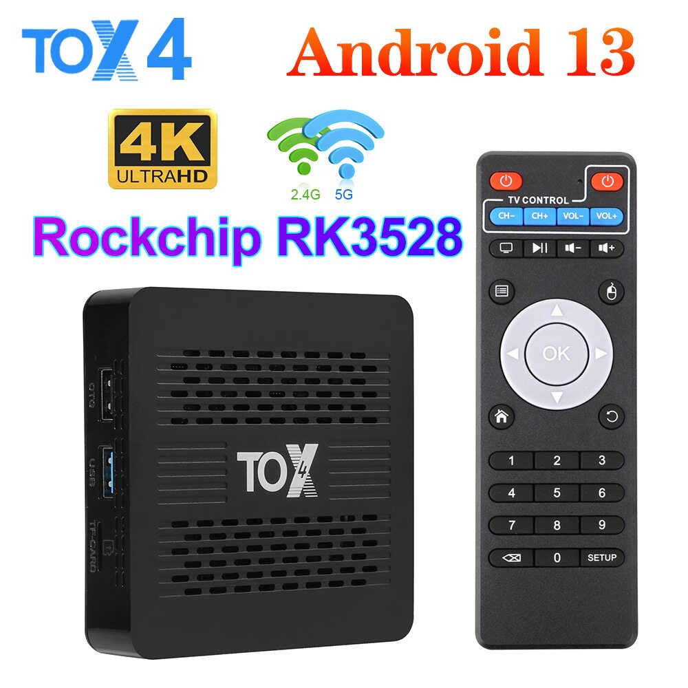 Tox4 Android13 Smart Tvbox Rk3528 Dual Wifi Network Player