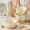High-Capacity Ceramic Bowl with Good Looks, Instant Noodle Bowl, Ins Style Household Popular Snail Noodle Double-Eared Soup Bowl, Salad Bowl