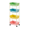 Trolley Storage Rack Floor-Standing Household Snack Children's Toy Storage Rack Multi-Layer Plastic Removable Storage Rack