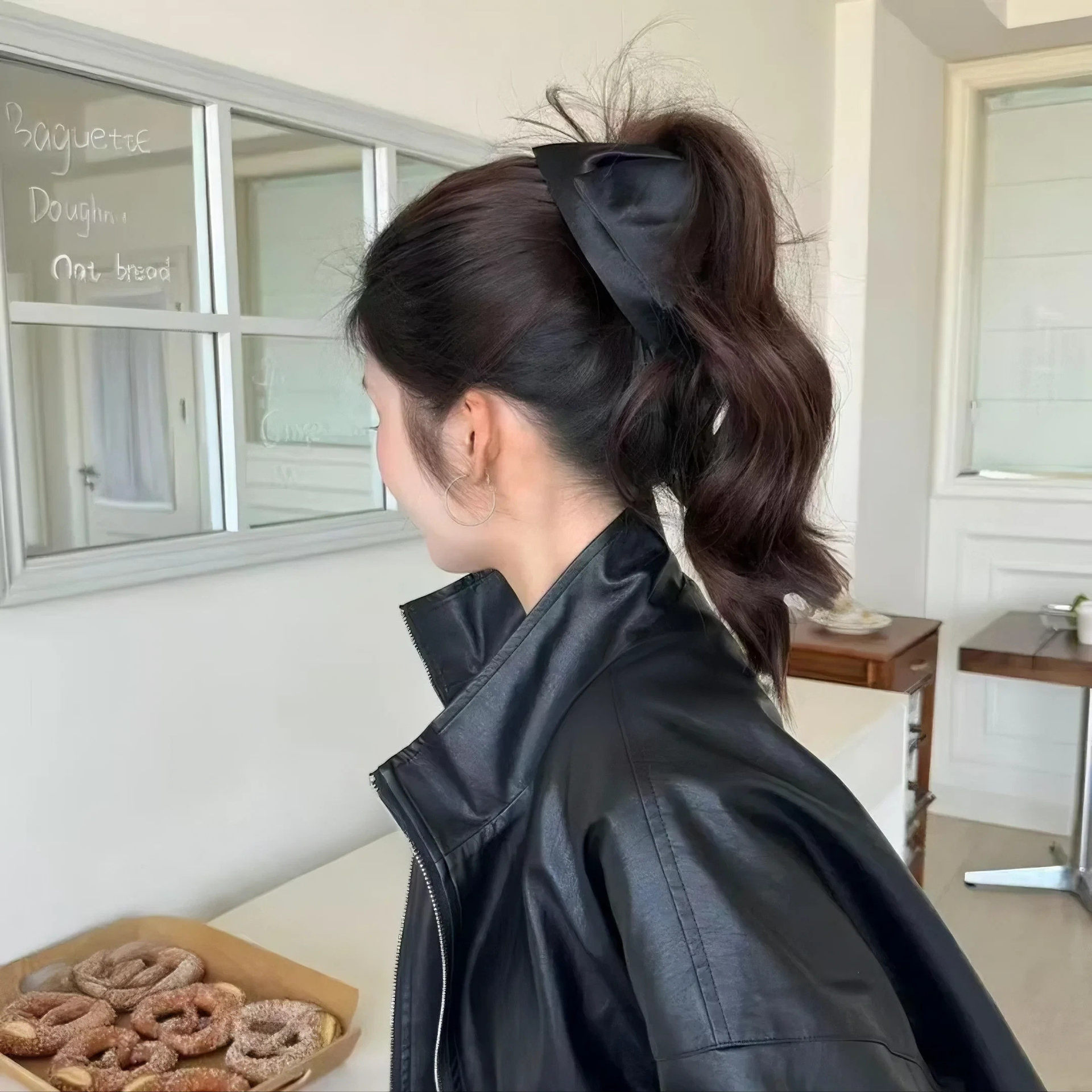 简约清新布艺鲨鱼夹韩系洋气后脑勺发夹女高颜值时尚三角抓夹发饰