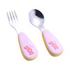 Baby Eating 304 Portable Tableware Kidsren's Fork and Spoon Short Handle Training Spoon Cute Stainless Steel Set Food Grade