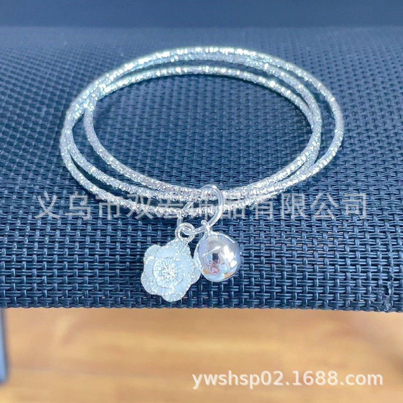 三圈女生手镯 苹果时尚满天星女式手镯 创意女士生日礼品手链批发