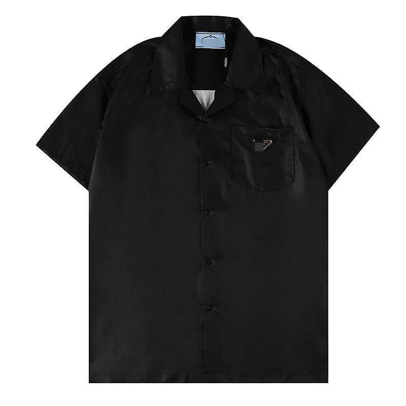 Multiplier short-sleeve shirts, stylish summer beach shirts, Amiri's in letters, male shirts.