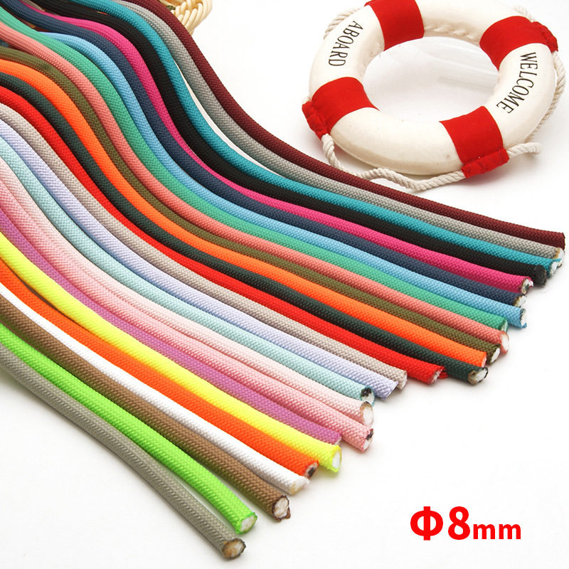 In-Stock 8mm Colorful Luggage Round Lanyard Neck Strap Long and Short Wrist Strap Handbag Phone Crossbody Strap