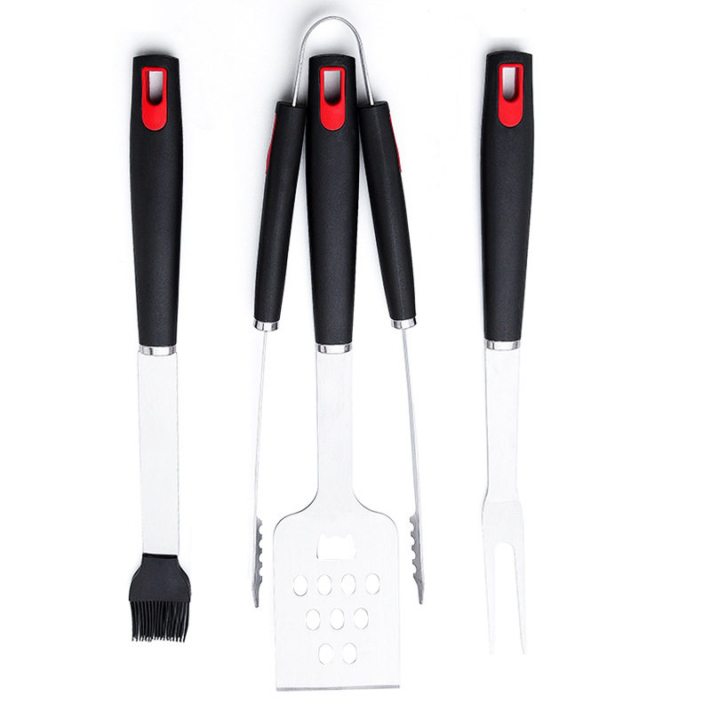 Amazon Hot Sale Stainless Steel BBQ Tools Set Home Outdoor BBQ Tools Combination PP Handle Baking Tool