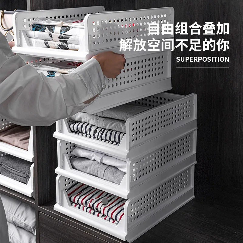 Wardrobe Storage Artifact Drawer-Type Storage Basket Storage Box Household Clothing Storage Box Drawer Storage Rack