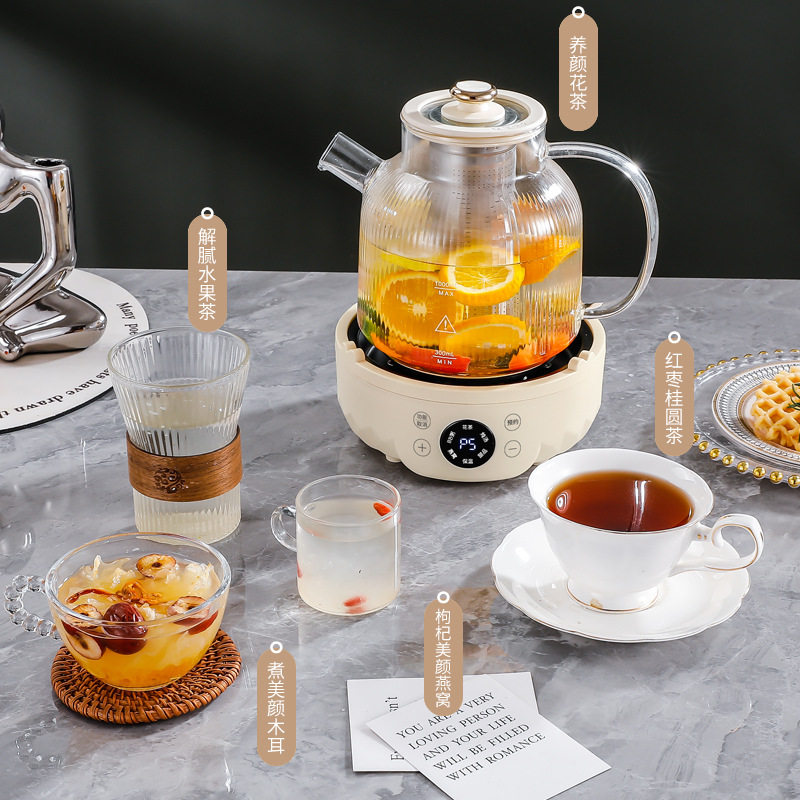 代发玻璃家用全自动多功能花茶壶煮水壶炖煮一体保温养生壶煮茶器