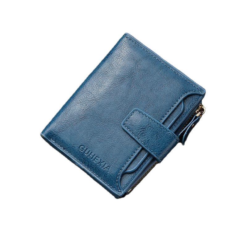 Fashionable Retro Men's Short Wallet 2025 New Simple Driver's License Wallet Trendy Brand Card Holder Youth Leather Wallet for Women