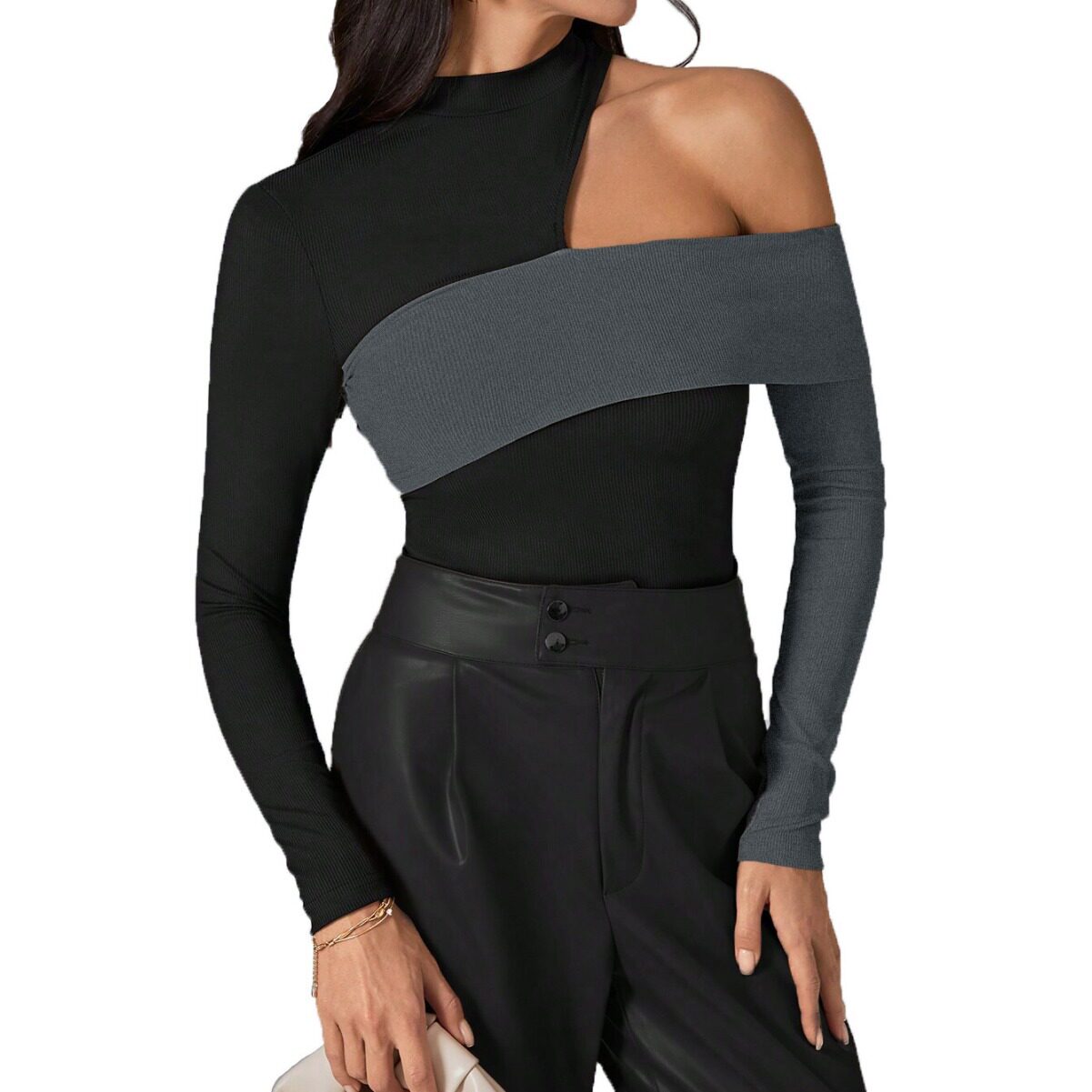 Womens Irregular Design T Shirt Trendy Style Fall Winter Collection Unique Look Wholesale Available