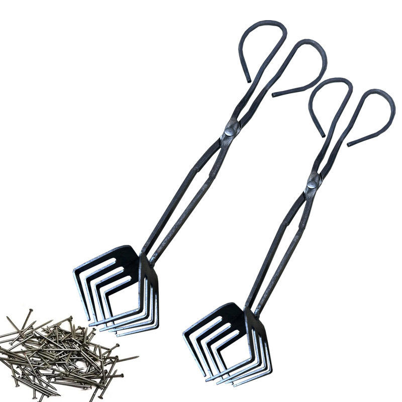 Nail Clamp Iron Nail Clamp Rake Iron Nail Clamp Rake Generation Hand Rake Hand Nail Clamp Iron Clamp Coal Clamp Chestnut Clamp