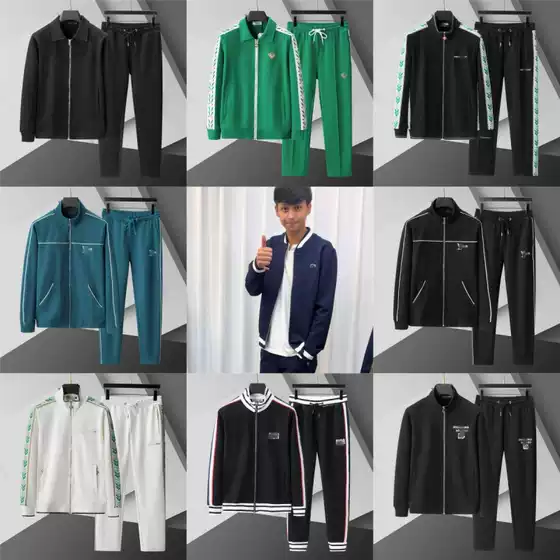 Cross-Border New Style 26 Spring, Autumn, and Winter Sports Casual Sweatshirt Set Trendy Brand Men's Two-Piece Set High-Quality Foreign Trade In-Stock
