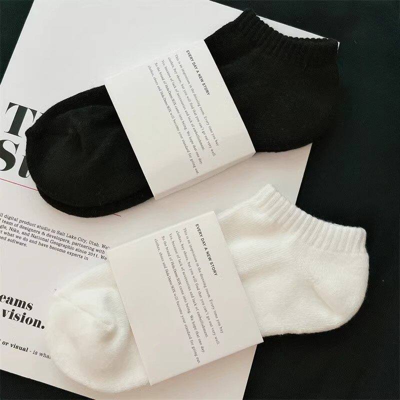 【新疆棉】7A抗菌袜子男女款夏季薄款短筒袜白色学生纯色运动船袜