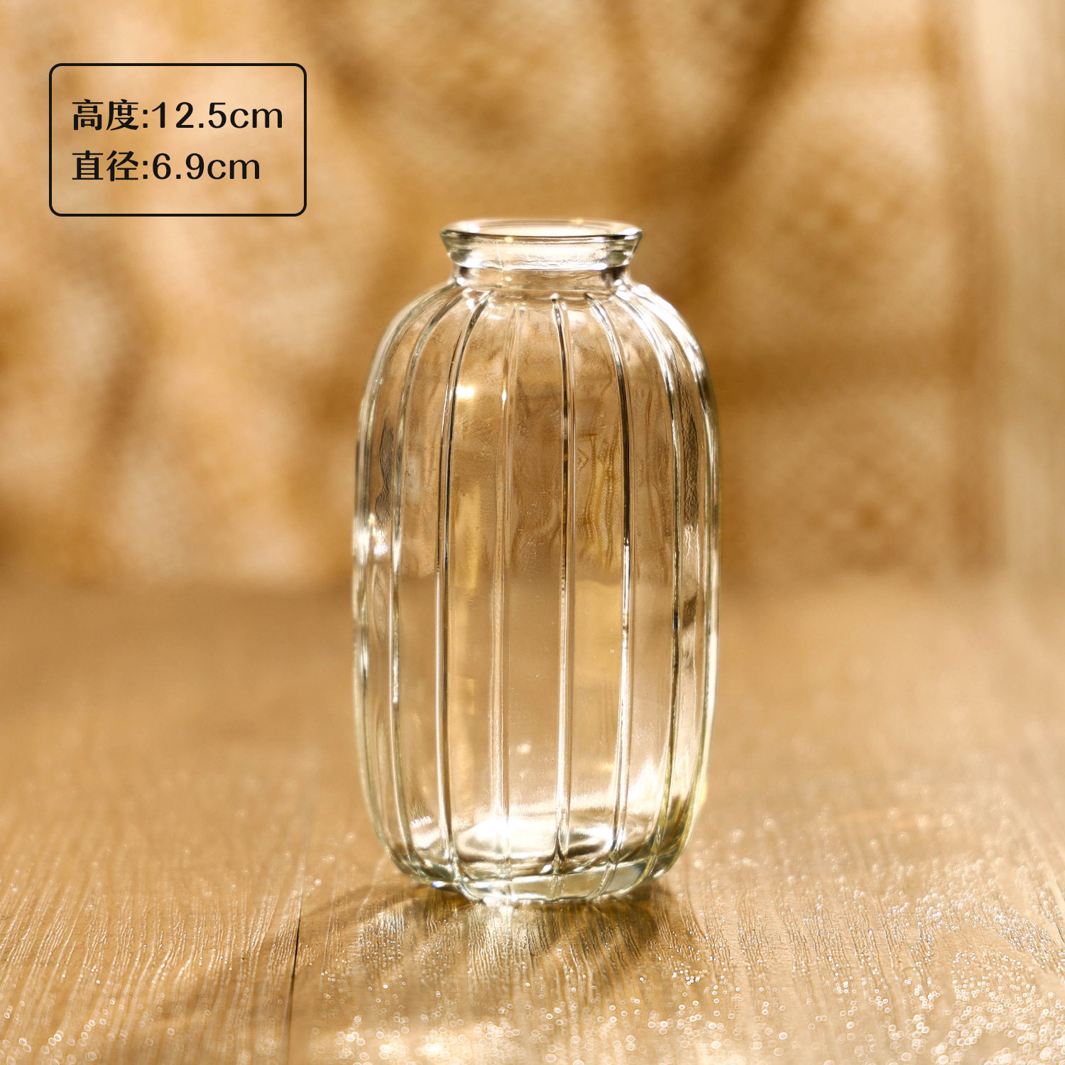 跨境热销复古玻璃花瓶插画高级感香薰瓶 透明ins风摆件小花瓶套装