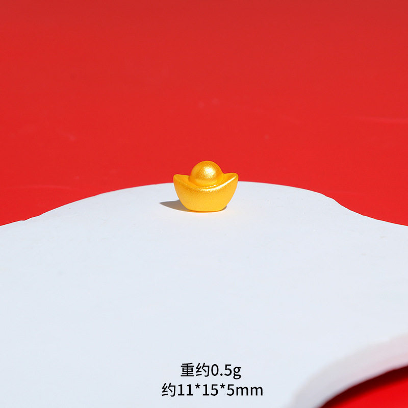 新年大小金元宝发财灯笼树脂奶油胶diy饰品配件桌面车载装饰摆件