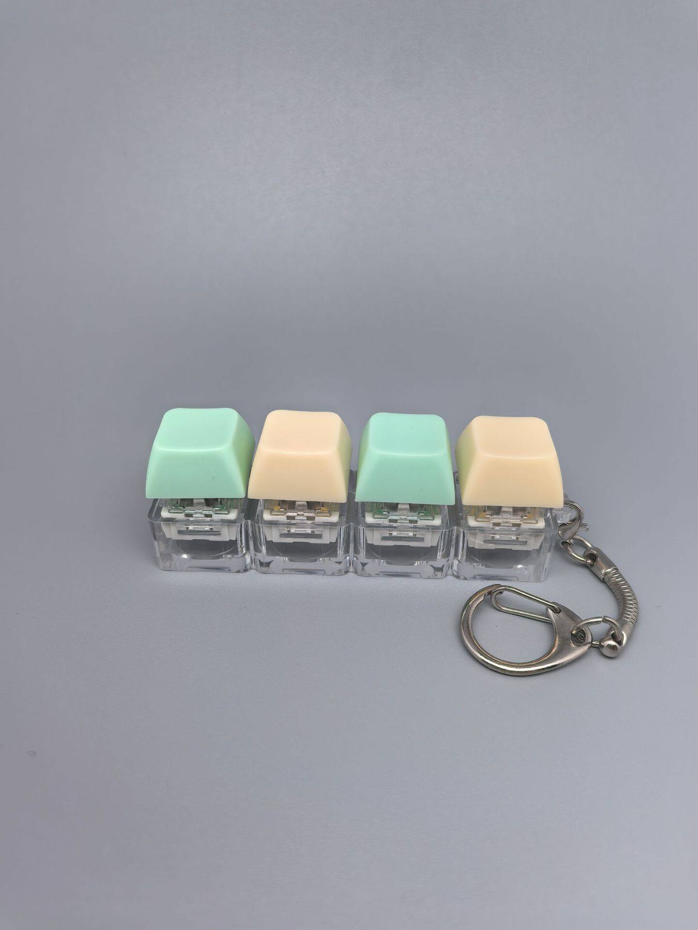 四键马卡龙按键解压玩具钥匙扣键盘办公摸鱼按键解压玩具跨境