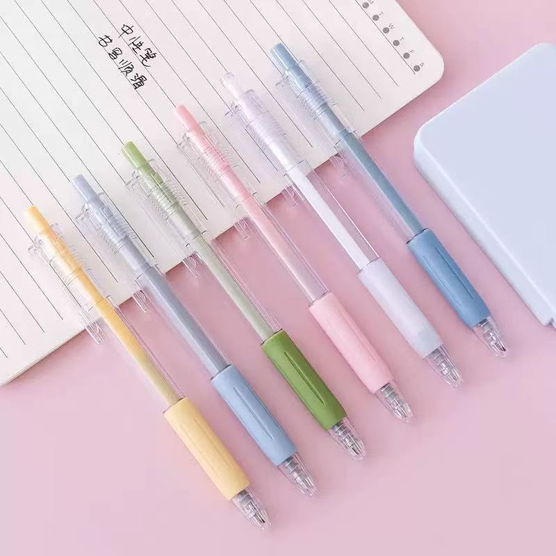 Morandi Color Cute Little Fresh Press Office Gel Pen Black 0.5 Student Stationery Prize Gift Wholesale