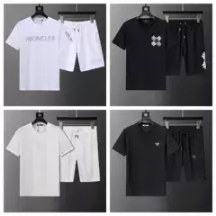 Authentic Version 26 New Style B Brand g Brand Short-Sleeve Shorts Set Jacquard Fashion Versatile Casual Unisex Foreign Trade