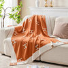 Cross-Border Amazon Woven Blanket Single Blanket Air-Conditioned Blanket Sofa Blanket Nap Blanket H Letter Blanket Aviation Flight Blanket