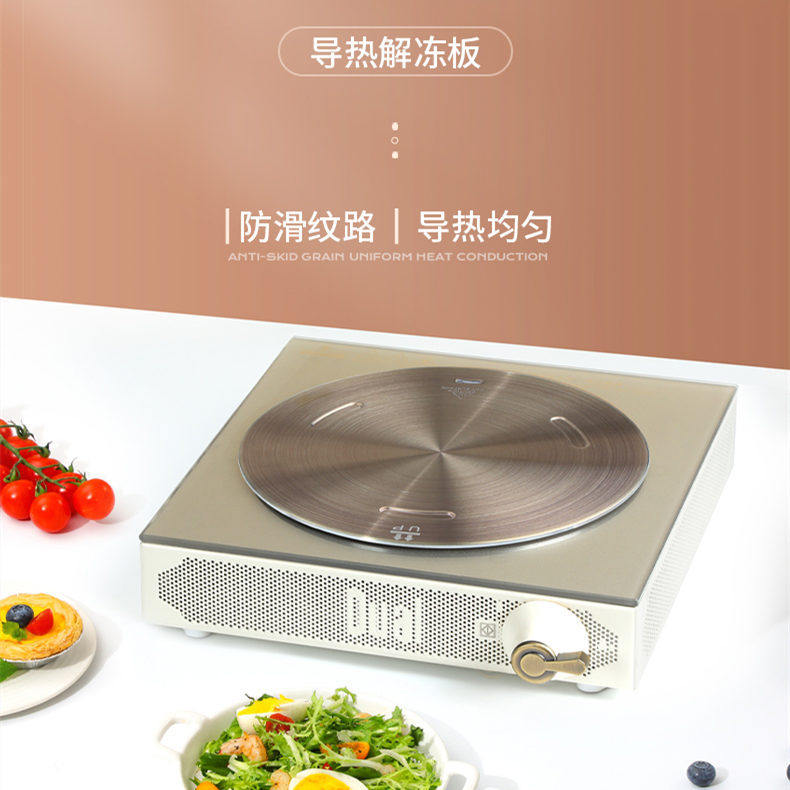 Heat-Conducting Plate for Natural Gas Stove, Anti-Blackening Moka Pot Heating Plate, Rose Gold Induction Cooker Handle, Gas Stove