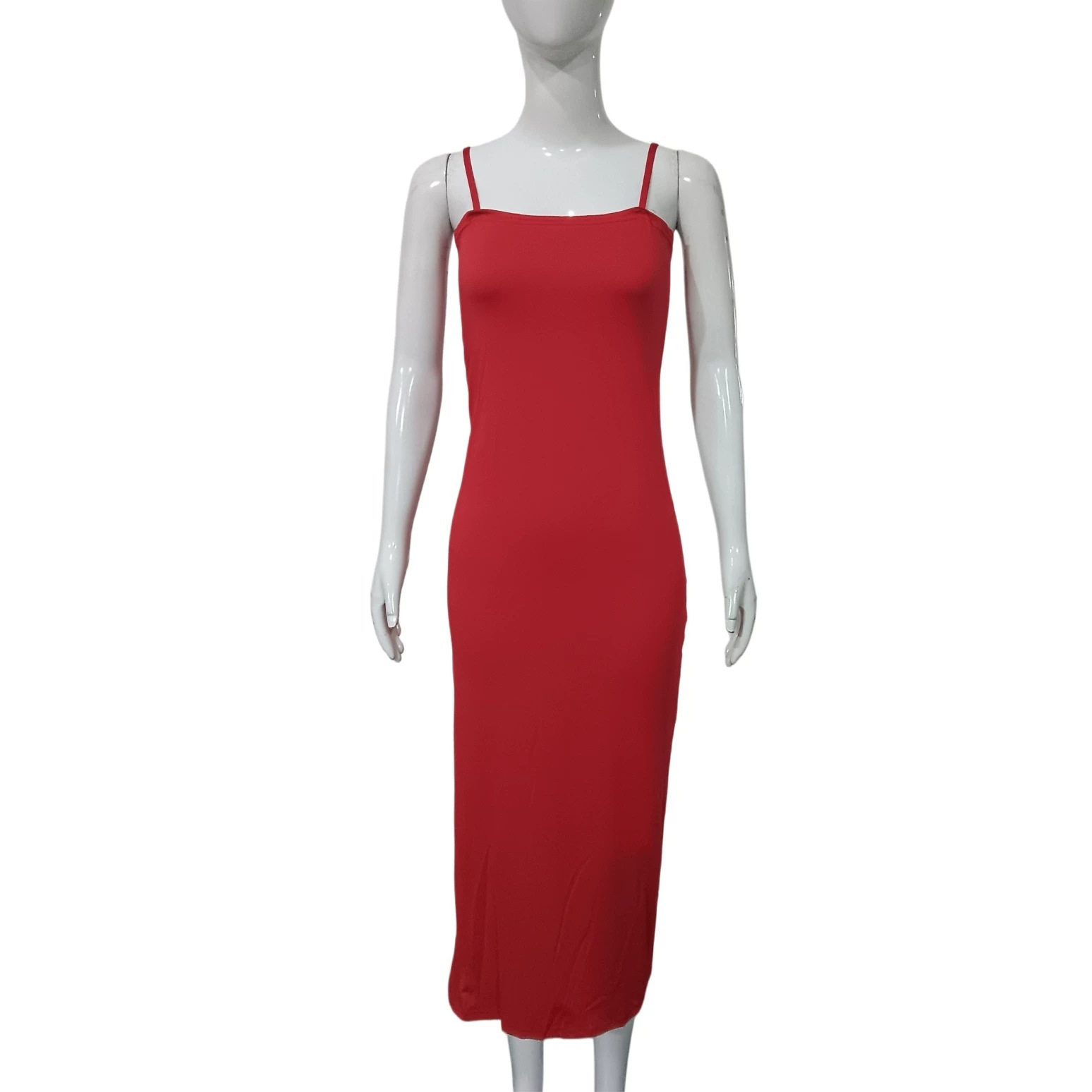 Bodycon Midi Dress Slim Fit Adjustable Straps Versatile Style Perfect for Dates and Vacations Wholesale Available