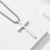European and American Multi-Size Simple Cross Necklace Unisex Glossy Titanium Steel Cross Pendant Manufacturer