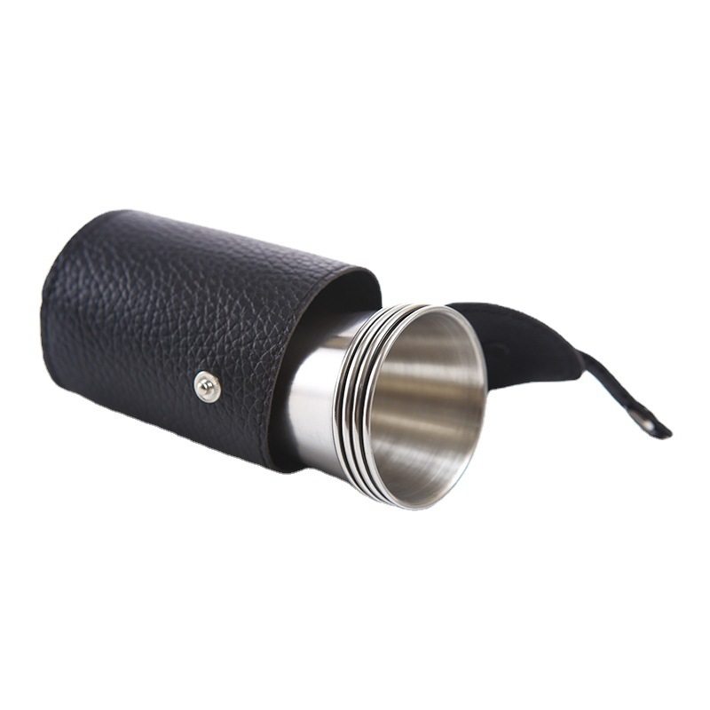 304 Stainless Steel Wine Glass Set Outdoor Portable Small Wine Glass Set Travel Picnic Thickeneded Wine Glass 30ml Wholesale