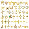 DIY Micro-Embedded Jewelry Accessories Butterfly Heart Cross Series Various Pendant Accessories 18K Real Gold Plating