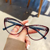 Fashion new glasses frame foreign trade hot spring TR90 plain glasses cat eye black frame anti-blue light glasses female 2023