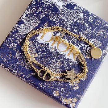 D Home/Dijia Bracelet Women's Simple Internet Popular Classic Two-piece Bracelet Five-pointed Star Women's Golden Letter Bracelet for Women