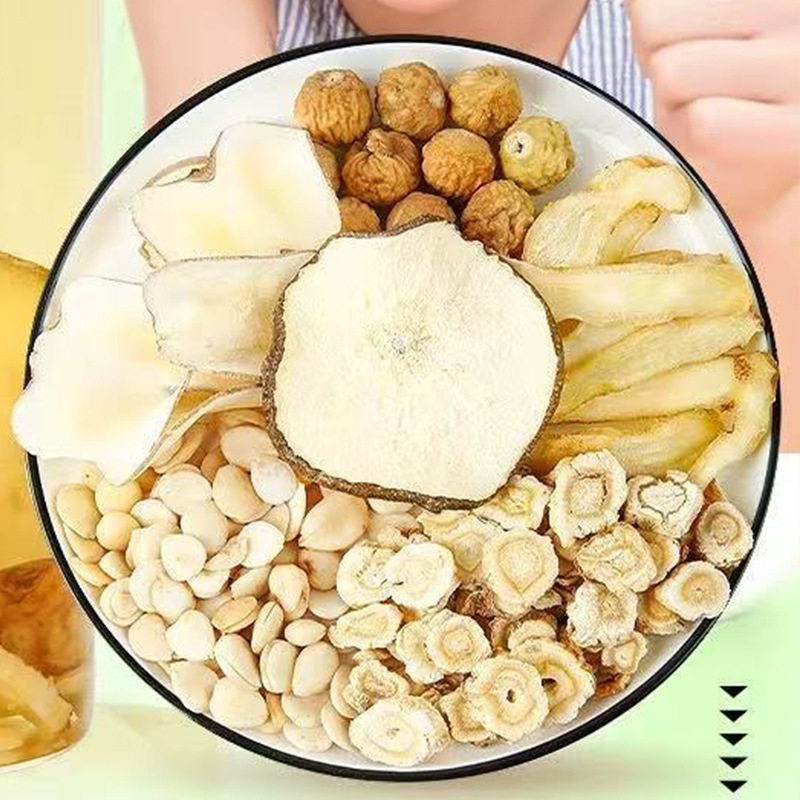 Autumn and Winter Drinks Runfei Liuwu Drink Ginger and Date Tea Real Ingredients Combination Tea Video Number Same Style Red Bean and Coix Seed Tea