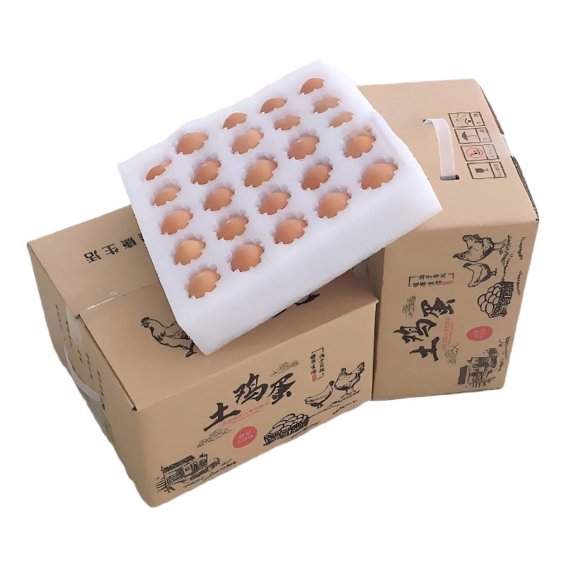 50 Pieces of 10-Piece Egg Box Packaging Box Storage Anti-Fall Egg Packaging Box Thickeneded Pearl Cotton Egg Tray