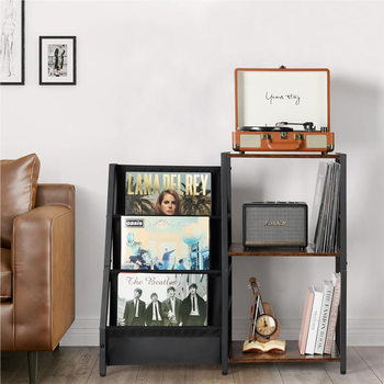 One-Piece Cross-Border Multi-Functional Record Player Storage Rack Vinyl Record Rack Large-Capacity Record Stand Cd Display Rack