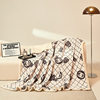 Light Luxury Fashion Printed Velvet Blanket Warm Thickened Lamb Velvet Composite Blanket Air Conditioning Sofa Nap Massage Cover Blanket