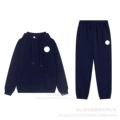 Navy blue hooded leggings-suit