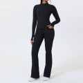 Jacket + bell bottoms-black