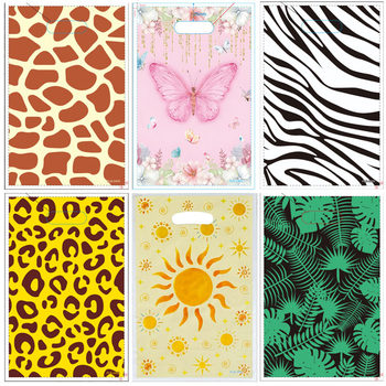 2025 Cross Border Hot Sale Birthday Party Plastic Gift Bag Pearlescent Gift Bag Wedding Candy Bag Plastic Back Gift Bag