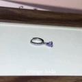 Purple zirconium water drop full diamond earrings single