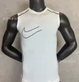 White and black striped 006 vest