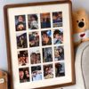 16-Square Grid Photo Frame DIY Puzzle Custom Photo Printing Display Stand Commemorative Couple Wedding Gift Wall Hanging Anniversary Ornament