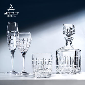 Germany imported ARNSTADT Anster hand-cut engraved crystal glass wine bottle decanter wine dispenser