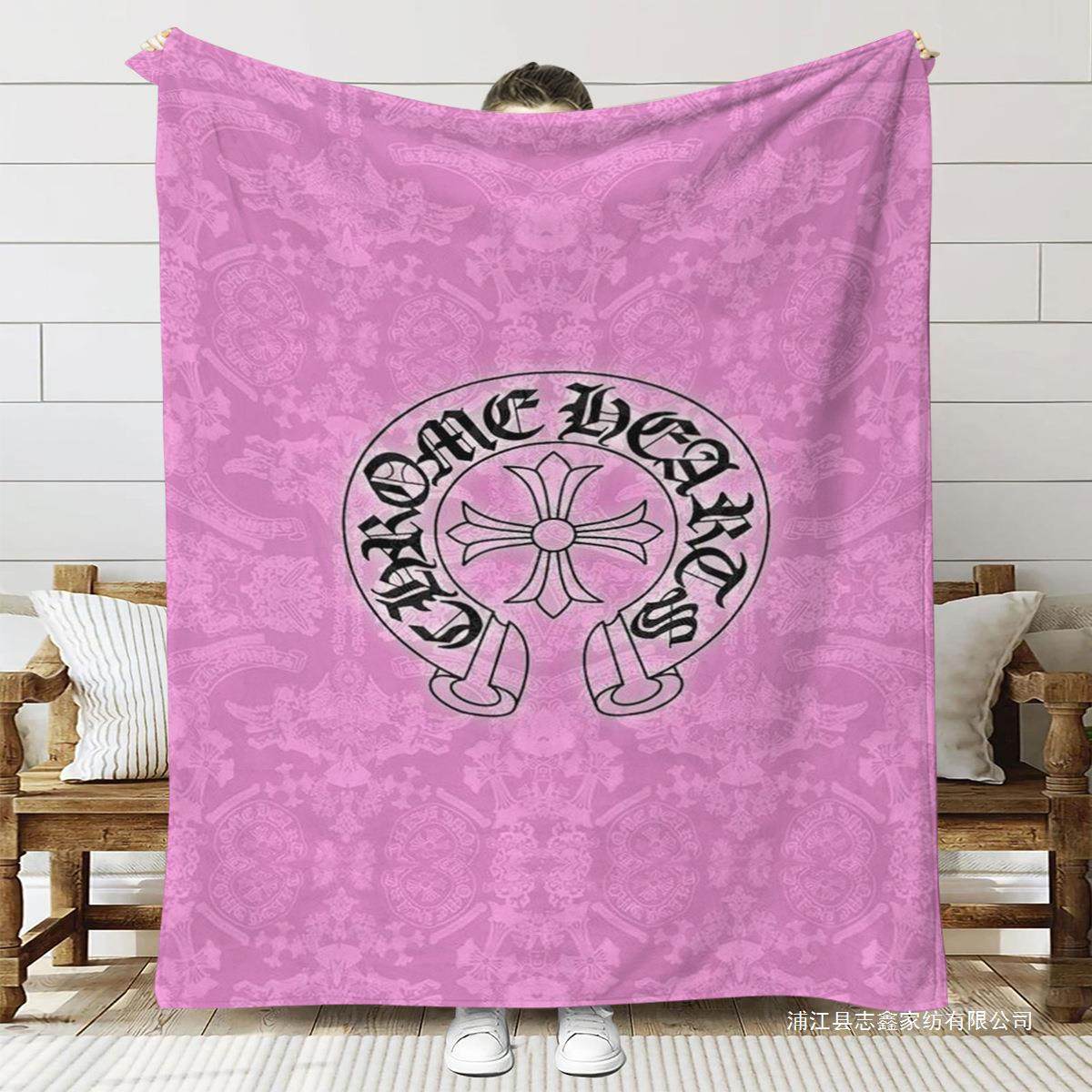 Factory Direct Cross-border Thickened Crohn Flannel Blanket Office Air Conditioning Storage Blanket Travel Blanket First Class