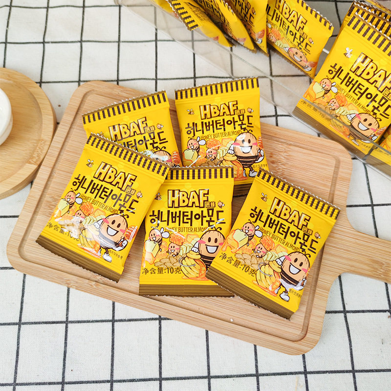 Honey Butter Almonds 10g*2 Packs Tom's Farm Almond Nuts Snack Badam Korean