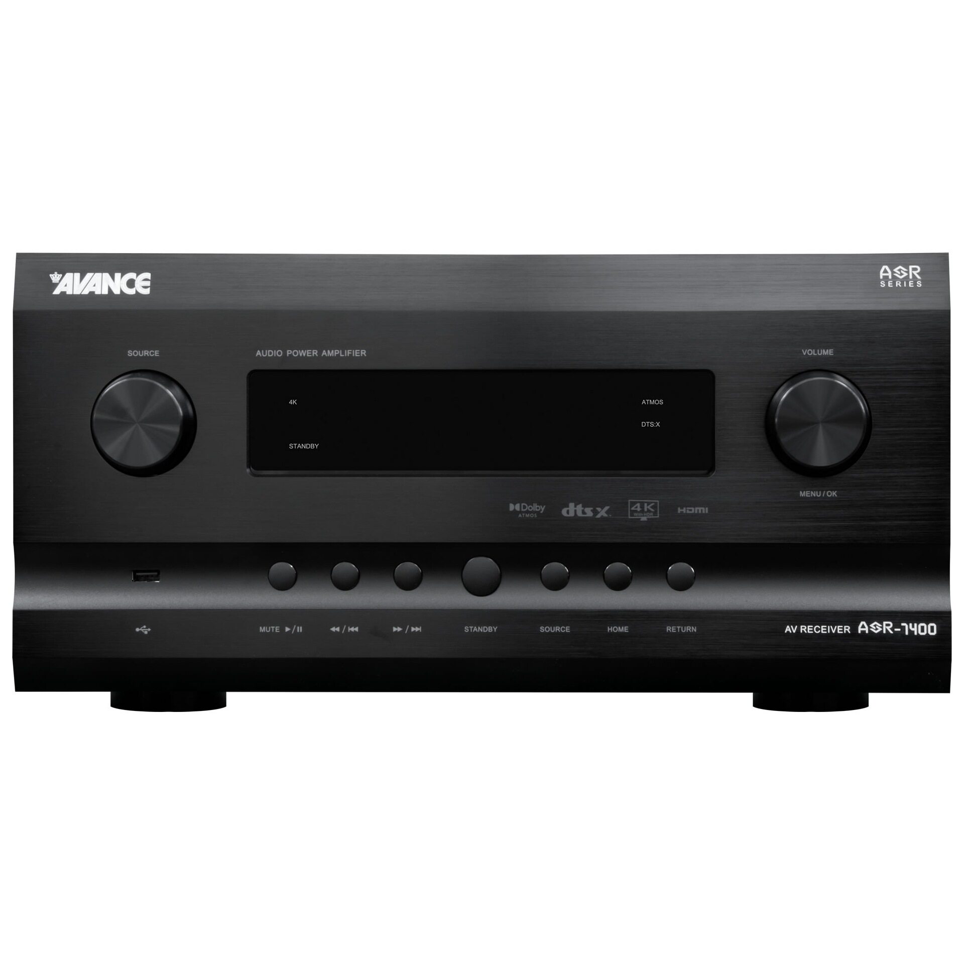 Avance Danish Crown Asr-7400 Multi-Channel Av Home Theater Panoramic Sound Amplifier Dolby Decoding