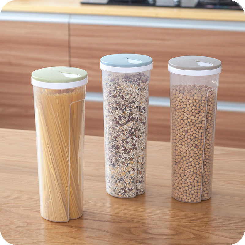 Household Kitchen Noodle Tube Coarse Grain Jar Fresh-keeping Box Refrigerator Sealed Jar Noodle Box Sealed Storage Box Storage Barrel