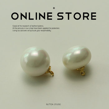 MOSN pearl button metal bottom oval button shirt tweed coat sweater button women's sleeve collar buckle